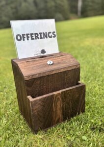 Offering Box picture of offering box sitting in a field